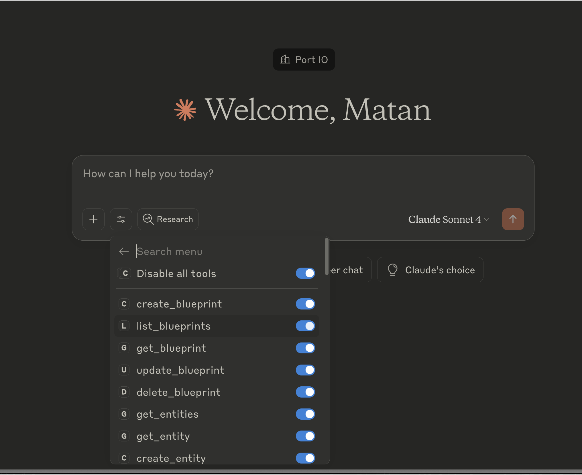 Enabling specific tools in Claude